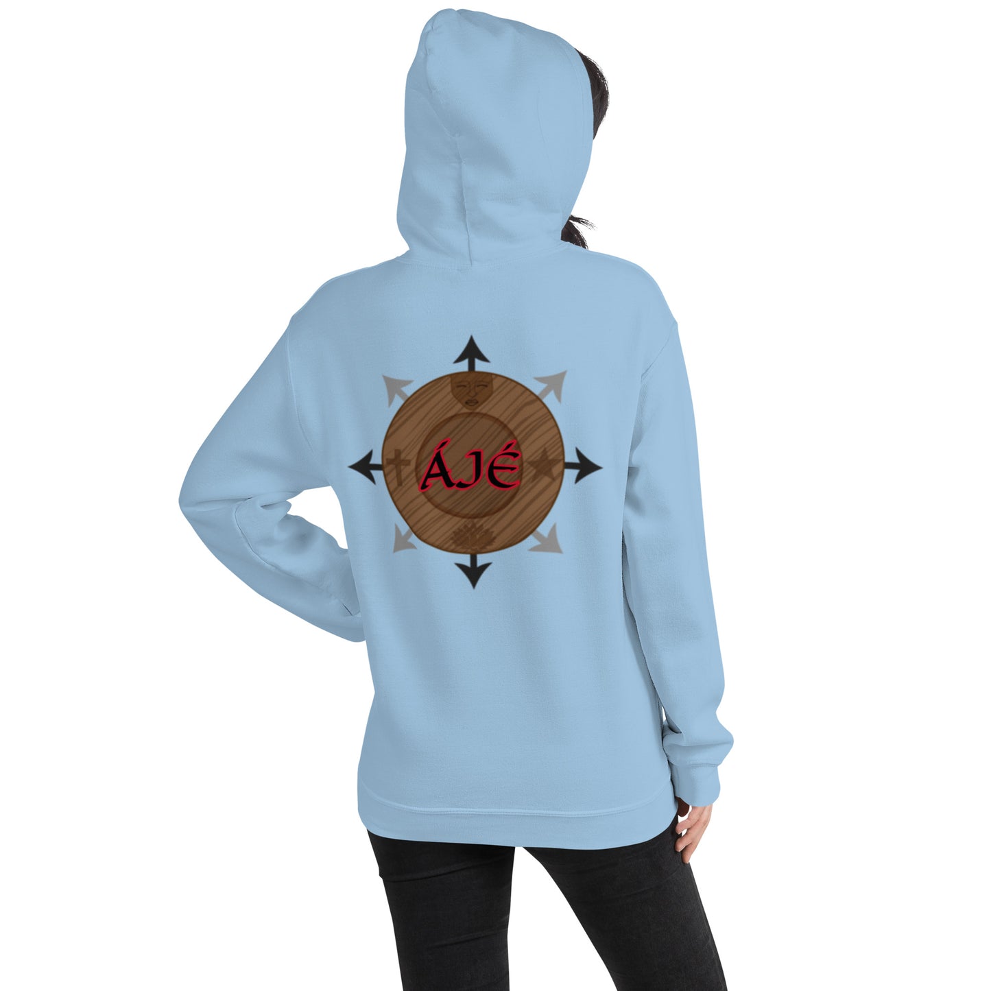 Egbe Iré ÀWO Logo Iyaami embroidered Aje 5 Unisex Hoodie