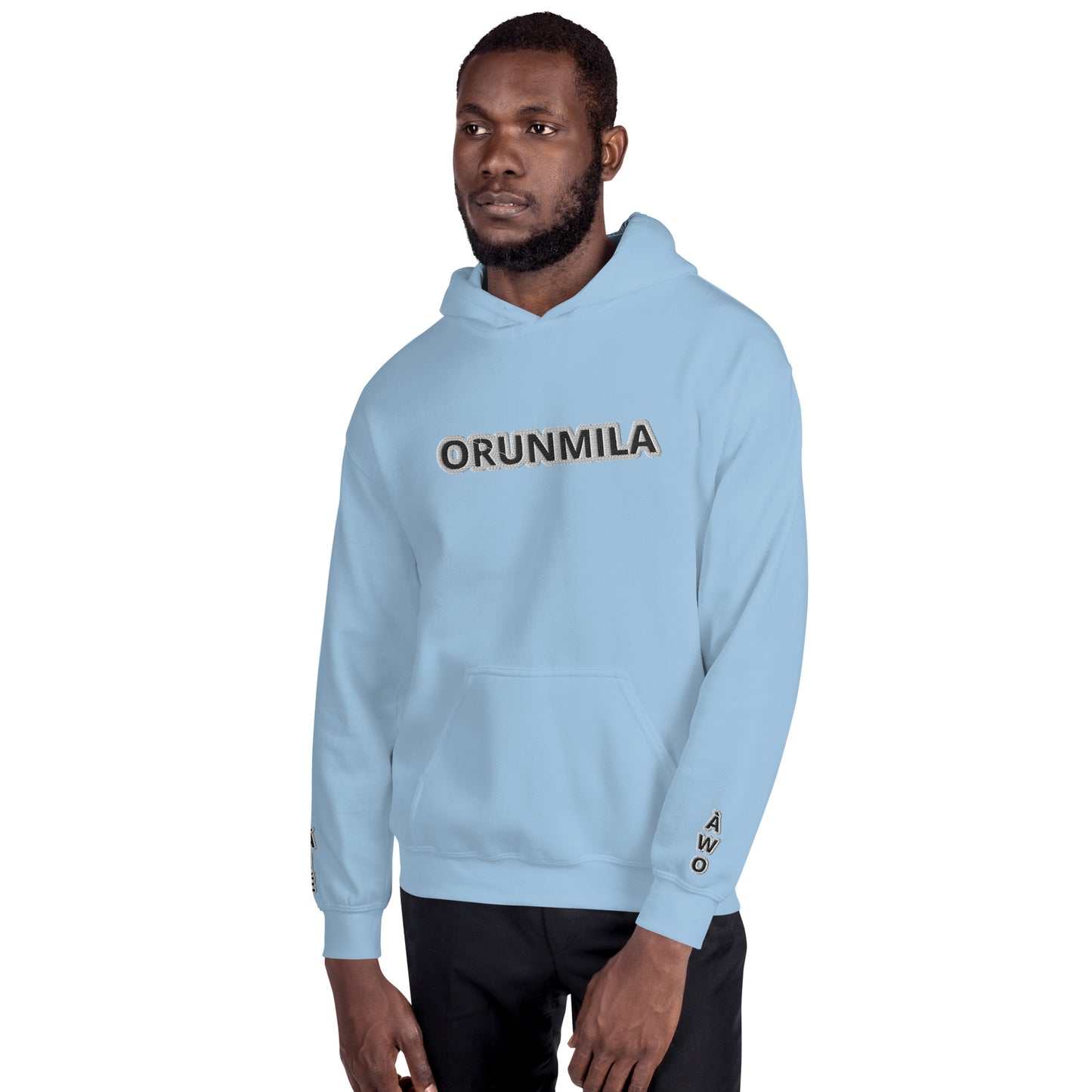 Egbe Iré ÀWO Logo Orunmila embroidered Aje 3 Unisex Hoodie