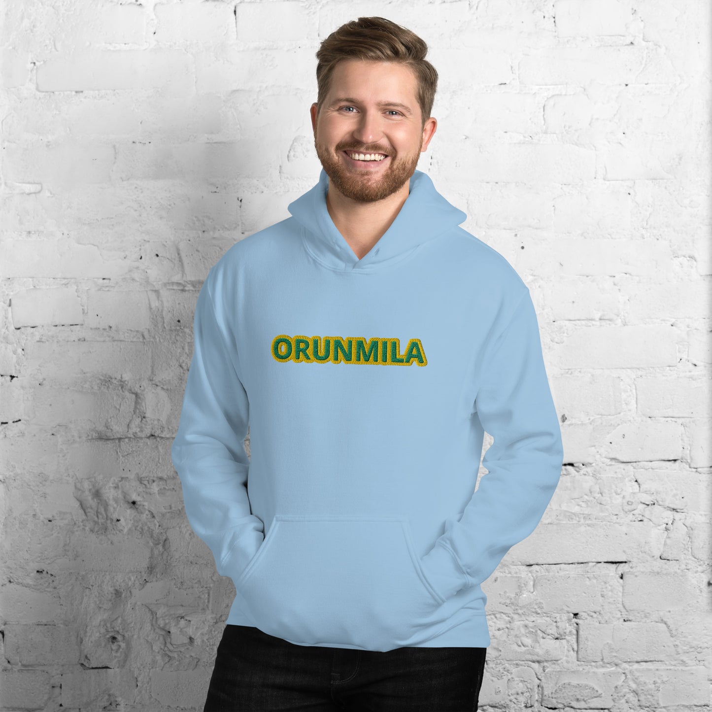 Egbe Iré Àwo Logo IFA Lucumi Orunmila embroidered Unisex Hoodie