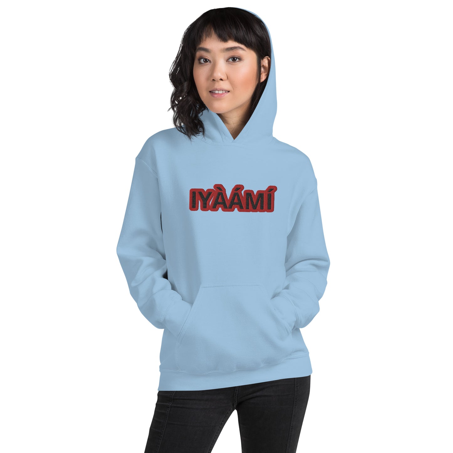 Egbe Iré ÀWO Logo Iyaami embroidered Aje 5 Unisex Hoodie