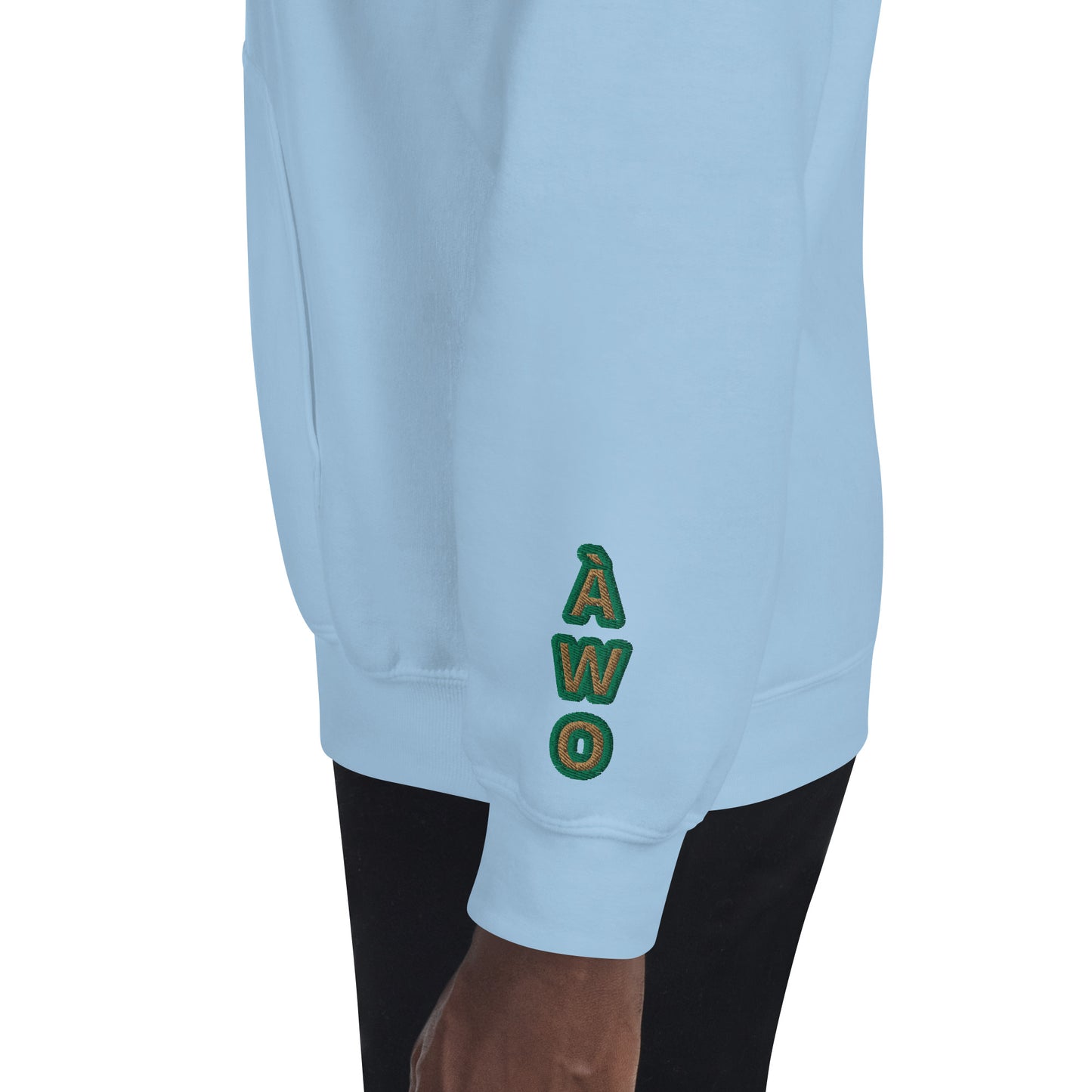 Egbe Iré ÀWO Logo Orunmila embroidered IFA Isese Reverse Unisex Hoodie