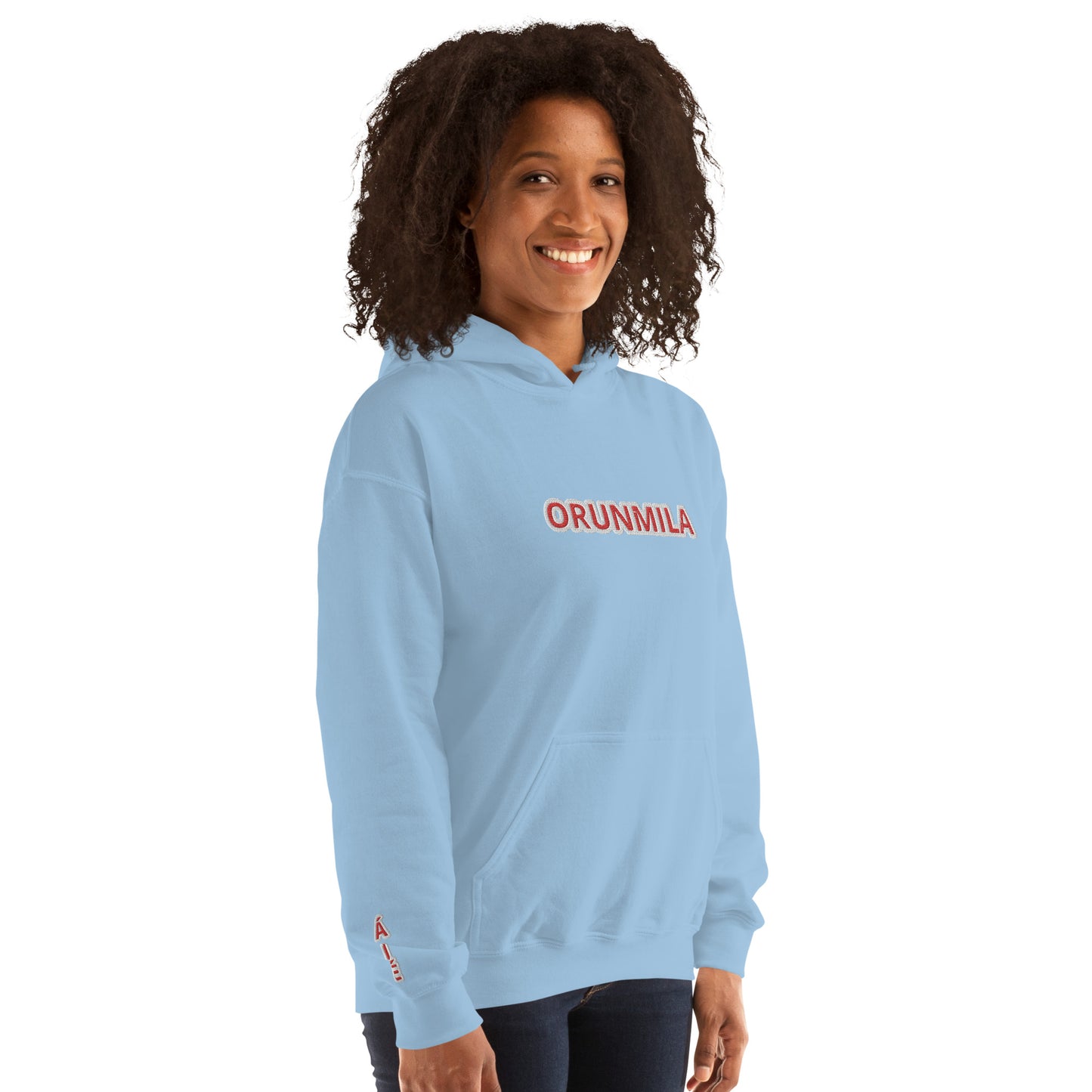 Egbe Iré ÀWO Logo Orunmila embroidered Aje 4 Unisex Hoodie