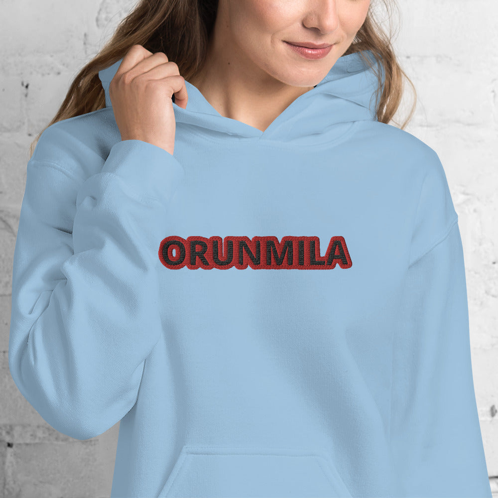 Egbe Iré ÀWO Logo Orunmila embroidered Aje 5 Unisex Hoodie