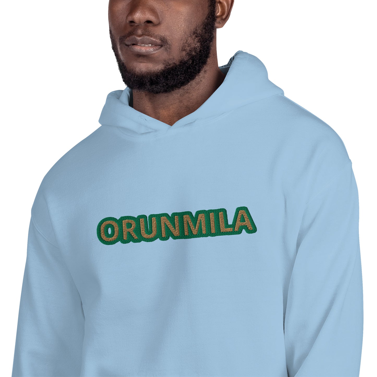 Egbe Iré ÀWO Logo Orunmila embroidered IFA Isese Reverse Unisex Hoodie