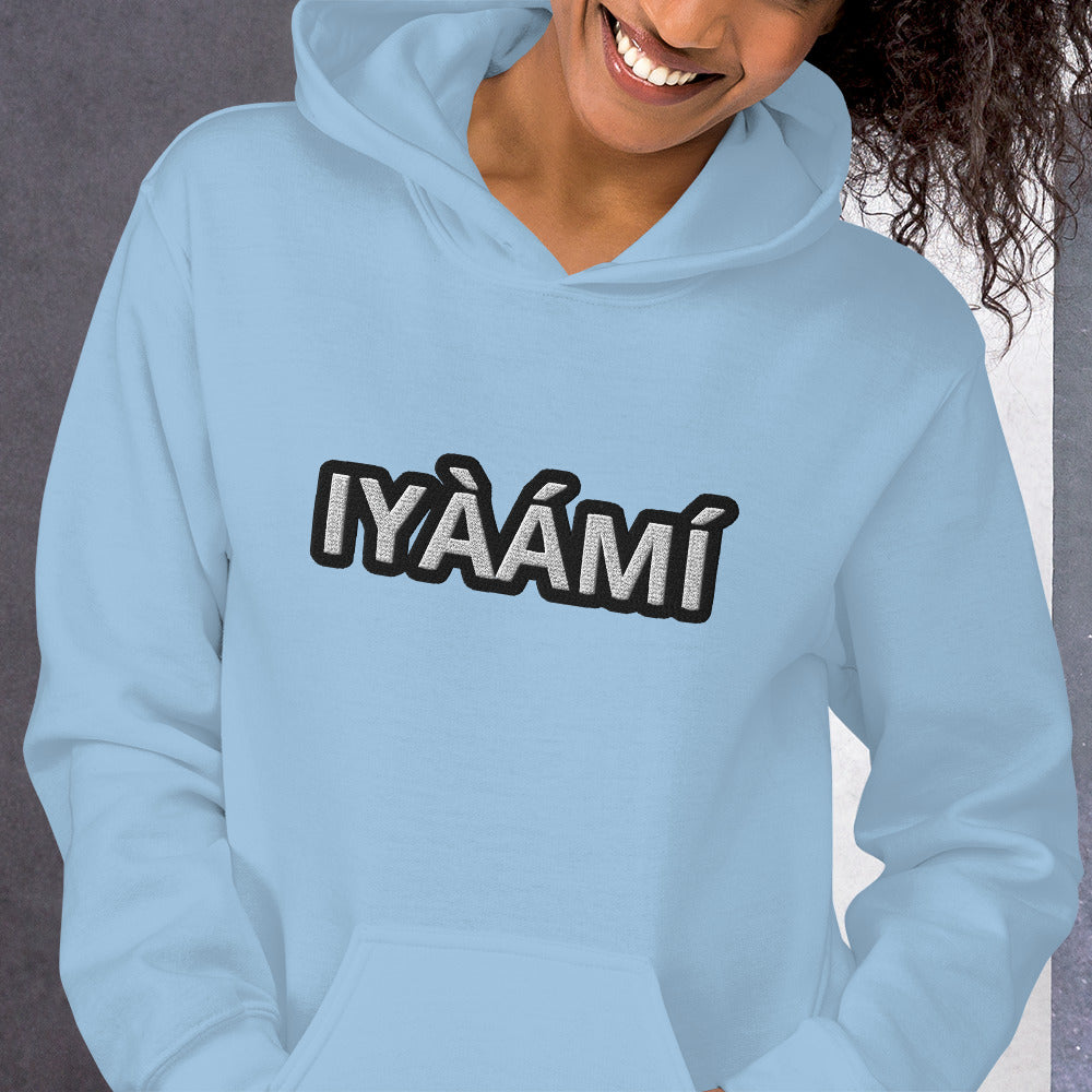 Egbe Iré ÀWO Logo Iyaami embroidered Aje 2 Unisex Hoodie