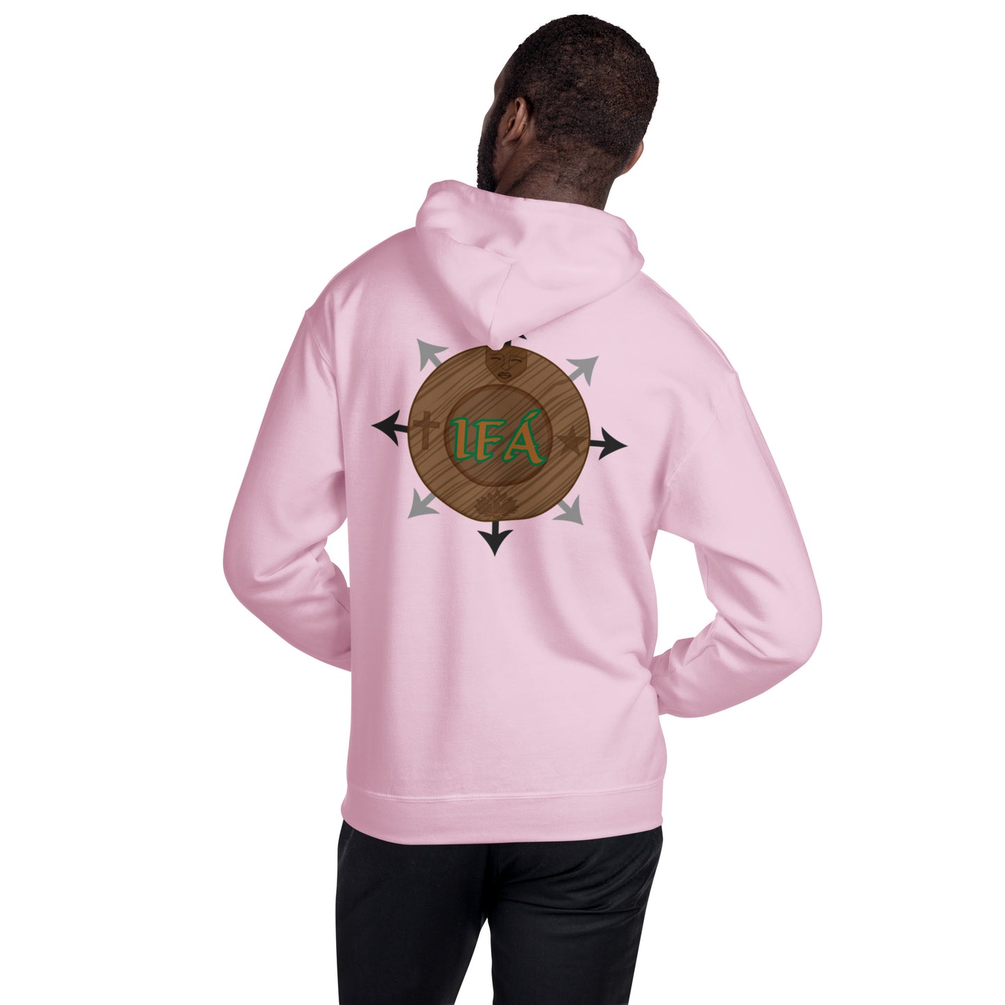 Egbe Iré ÀWO Logo Iyaami Ájé embroidered IFA Awo  Isese Reverse Hoodie