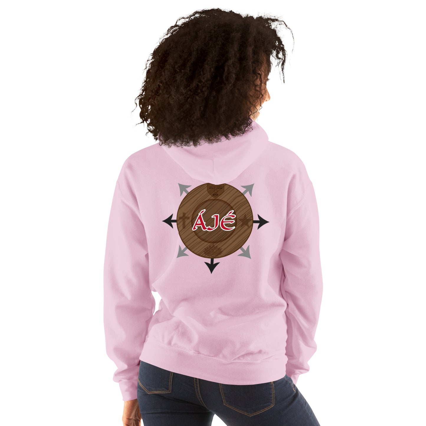 Egbe Iré ÀWO Logo Orunmila embroidered Aje 4 Unisex Hoodie