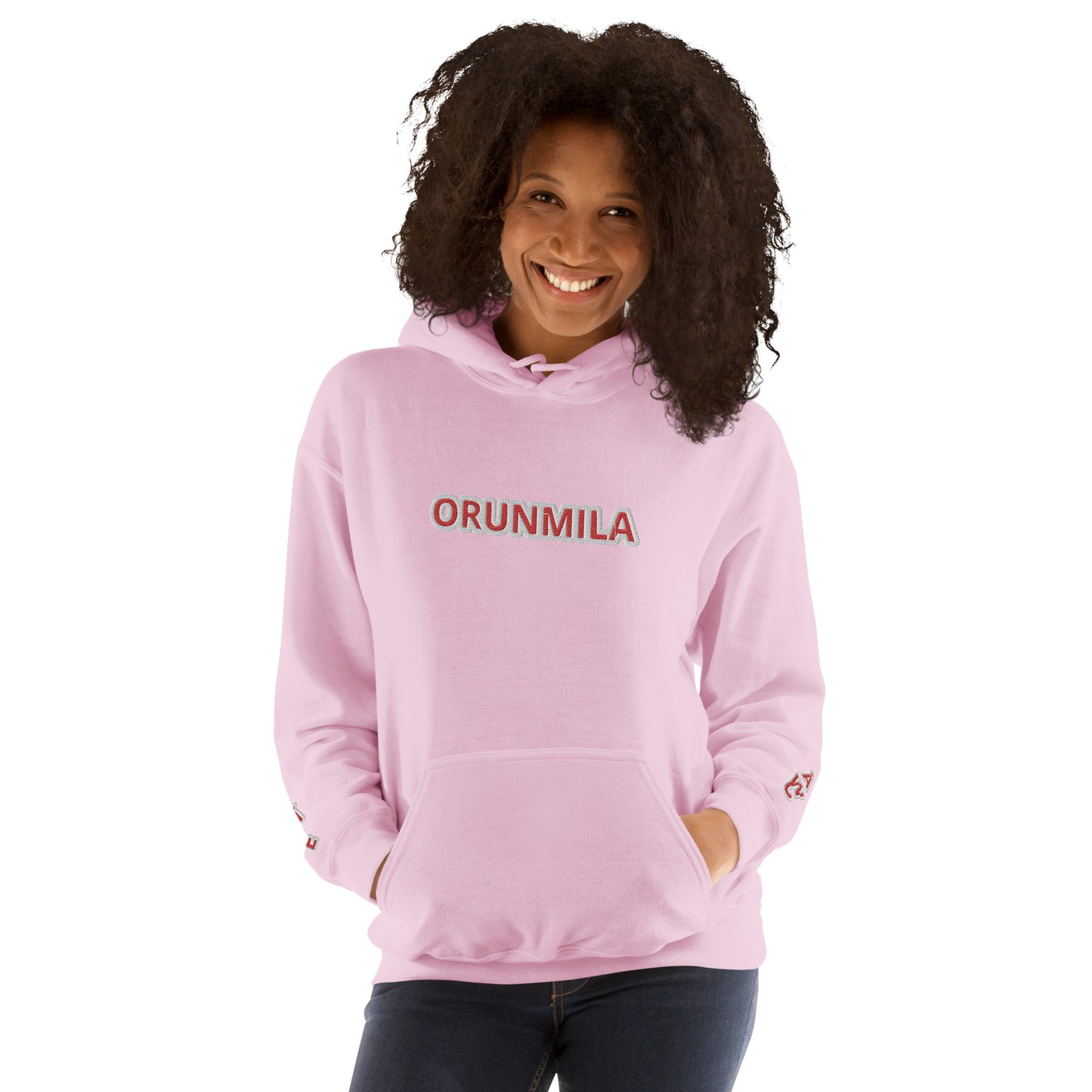 Egbe Iré ÀWO Logo Orunmila embroidered Aje 4 Unisex Hoodie