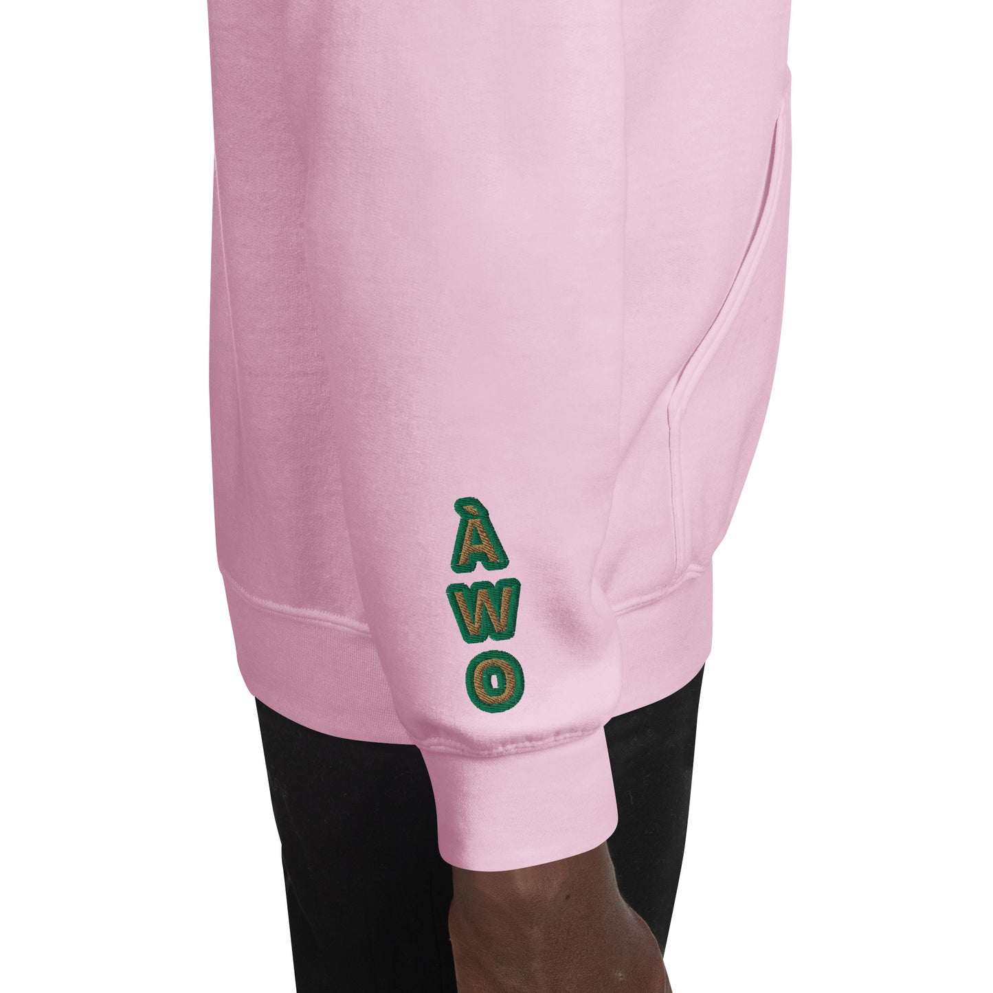 Egbe Iré ÀWO Logo Orunmila embroidered IFA Isese Reverse Unisex Hoodie