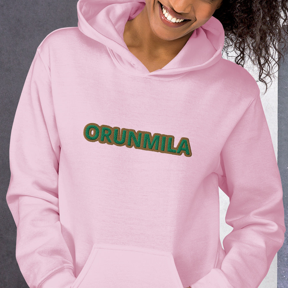 Egbe iré awo logo embroidered Orunmila IFA Isese Unisex Hoodie