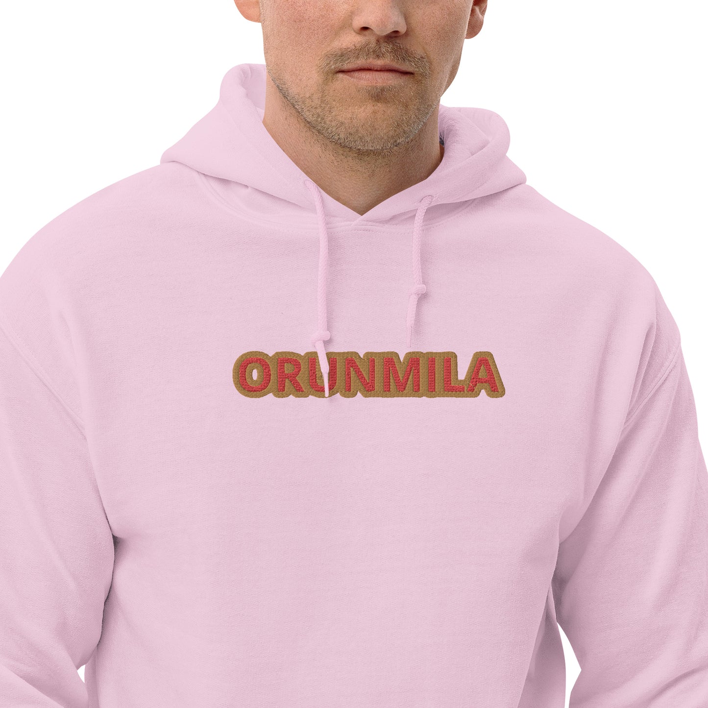 Egbe Ire Awo Logo Orunmila embroidered IFA Isese Red/Gold Unisex Hoodie