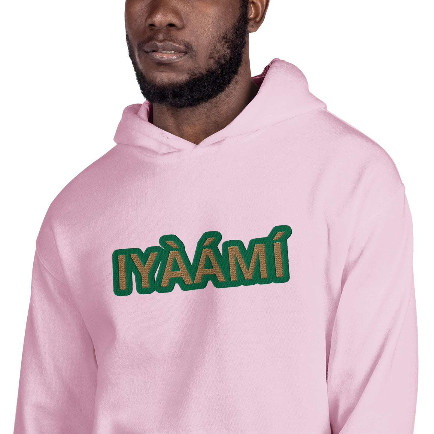 Egbe Iré ÀWO Logo Iyaami Ájé embroidered IFA Awo  Isese Reverse Hoodie