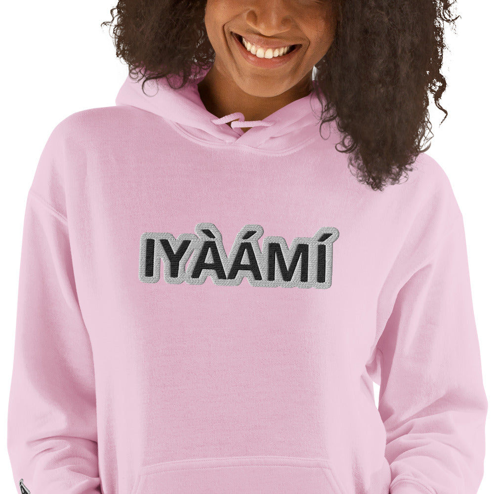 Egbe Iré ÀWO Logo iyaami embroidered Aje 3 Unisex Hoodie