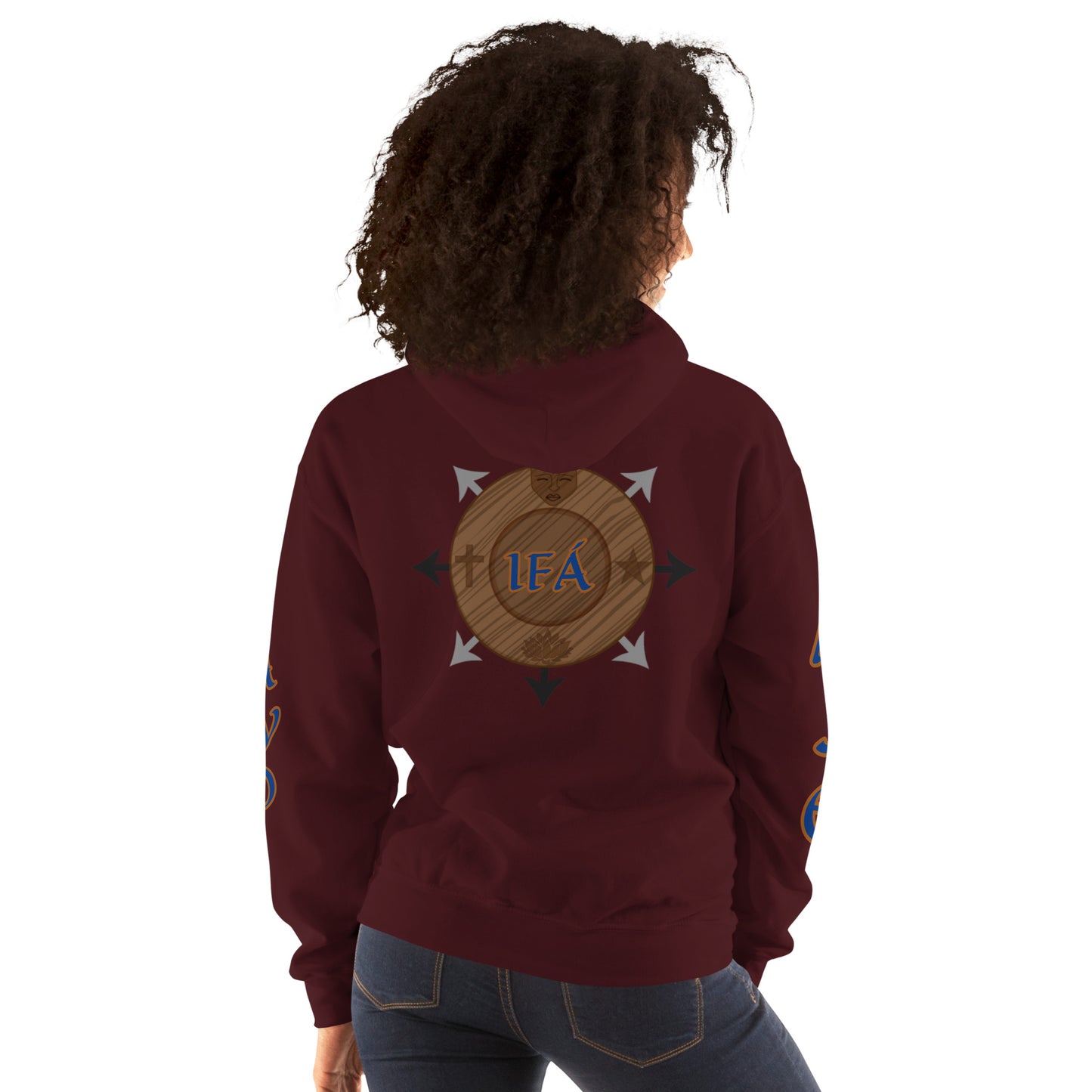 Egbe Ire Awo 2 Logo Blue Unisex Hoodie