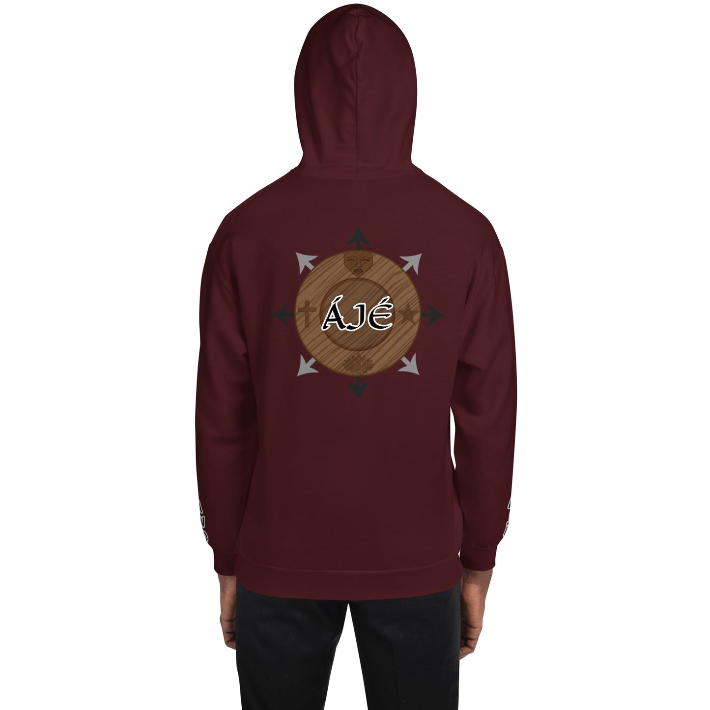 Egbe Iré ÀWO Logo Orunmila embroidered Aje 3 Unisex Hoodie