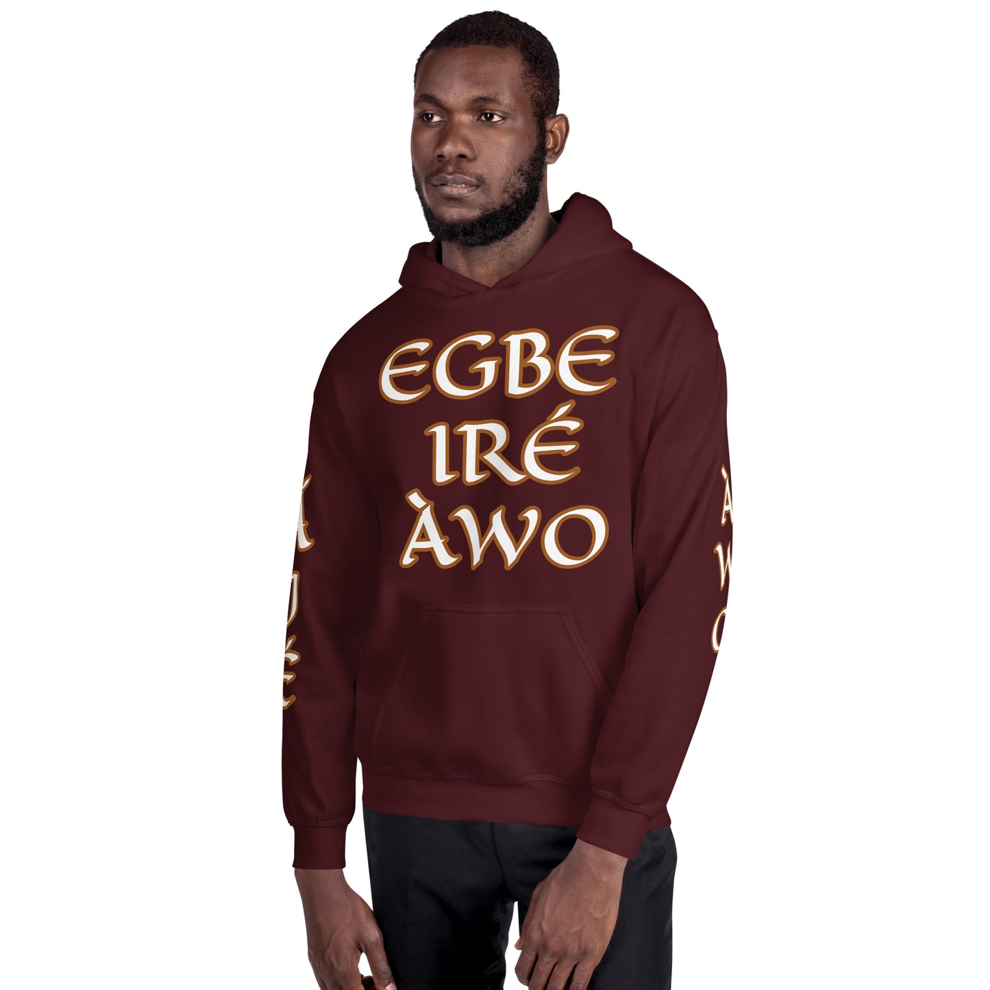 Egbe Ire Awo 2 Logo White Unisex Hoodie