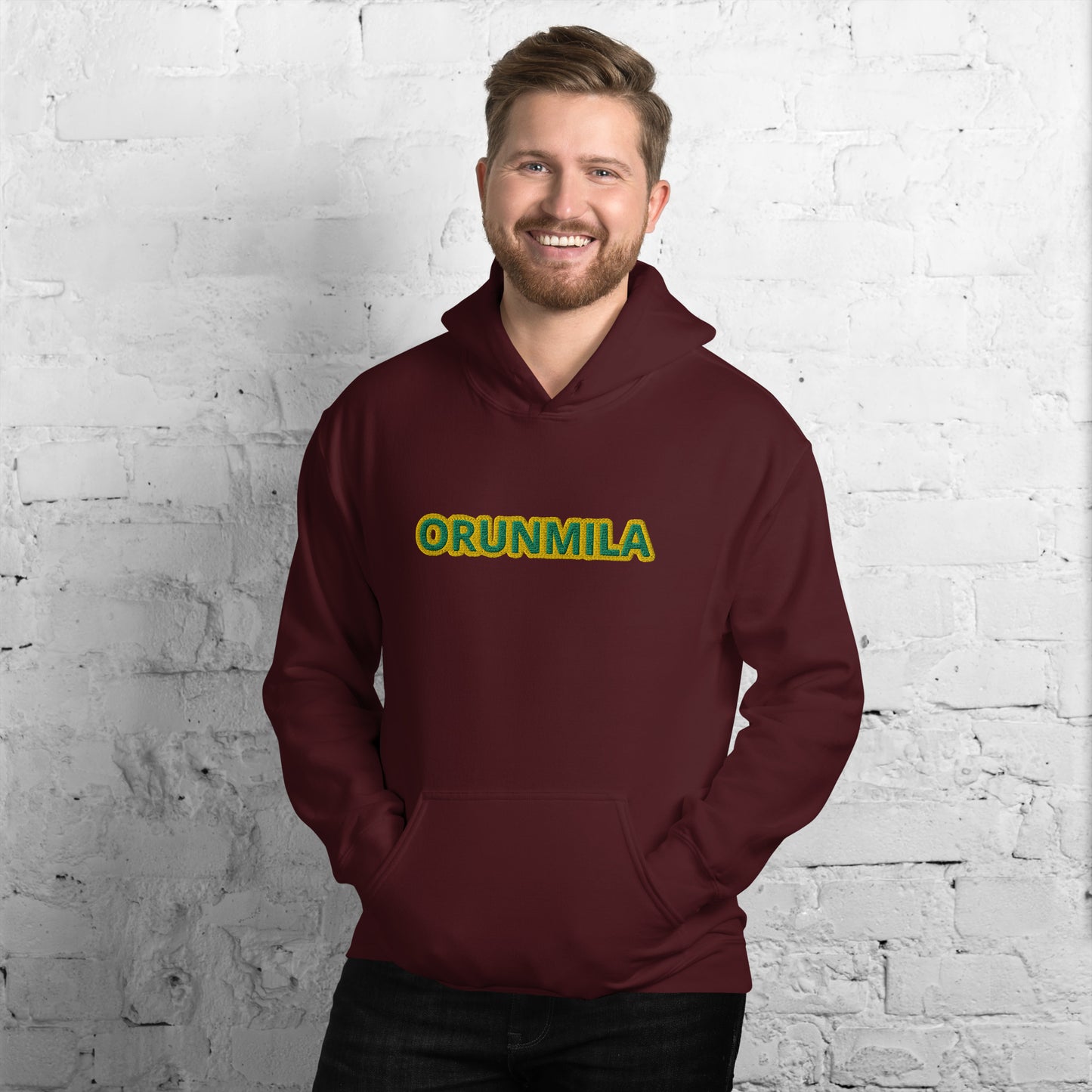 Egbe Iré Àwo Logo IFA Lucumi Orunmila embroidered Unisex Hoodie