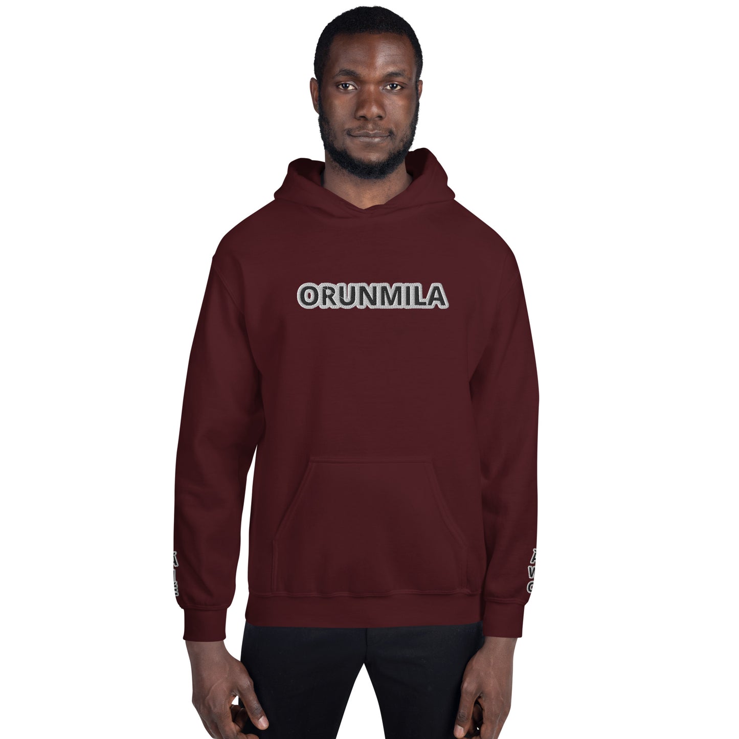 Egbe Iré ÀWO Logo Orunmila embroidered Aje 3 Unisex Hoodie