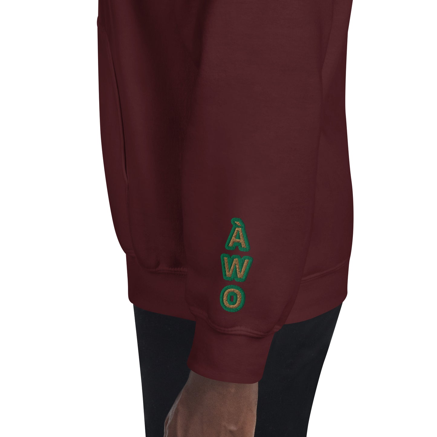 Egbe Iré ÀWO Logo Orunmila embroidered IFA Isese Reverse Unisex Hoodie