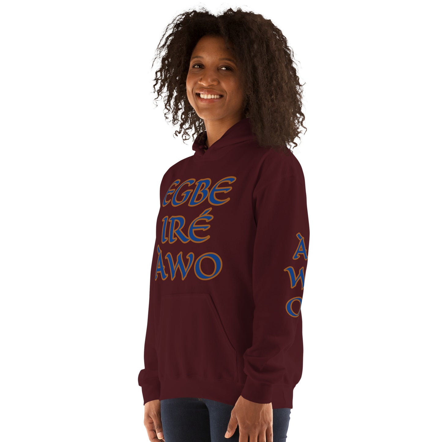 Egbe Ire Awo 2 Logo Blue Unisex Hoodie