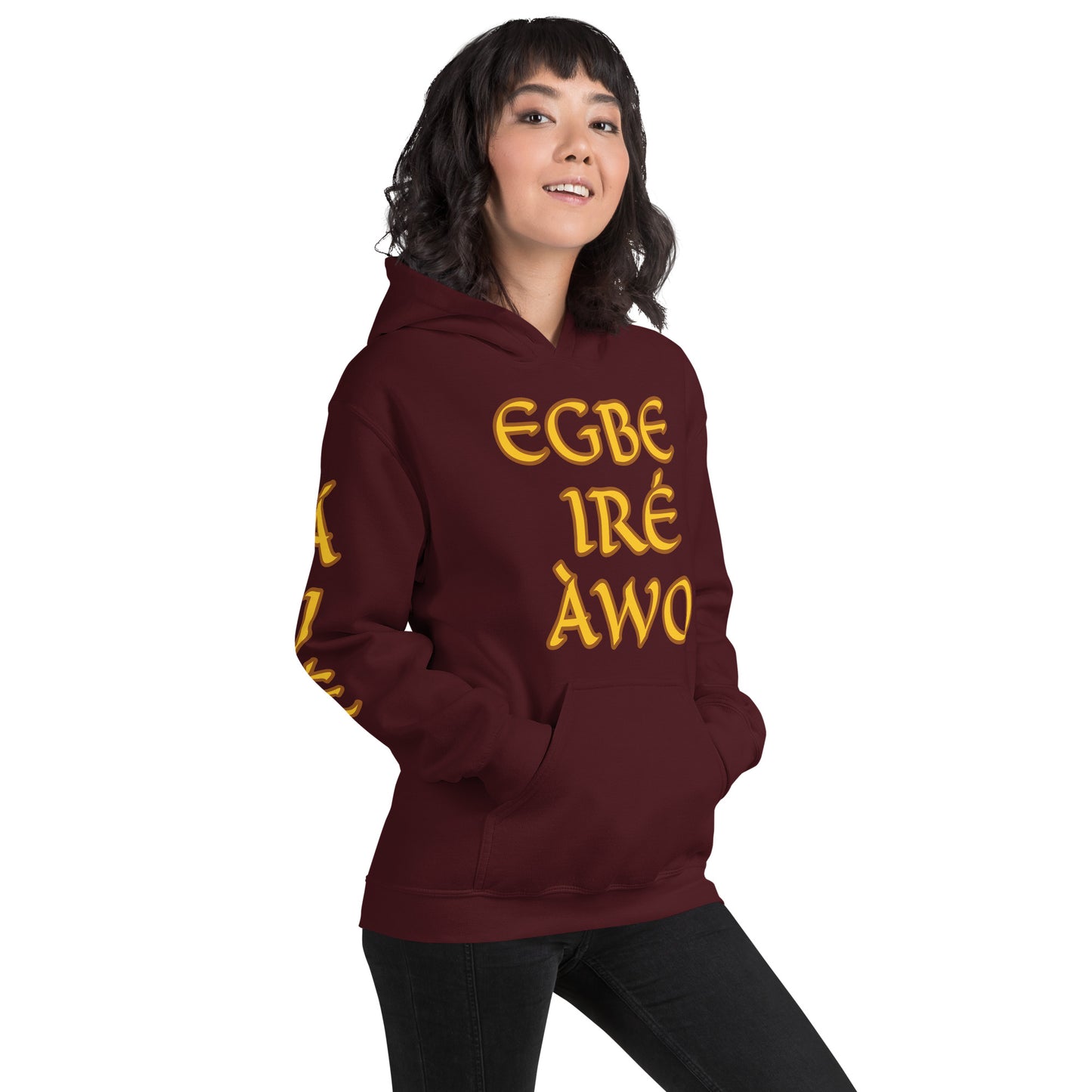 Egbe Ire Awo 2 Logo Yellow Unisex Hoodie