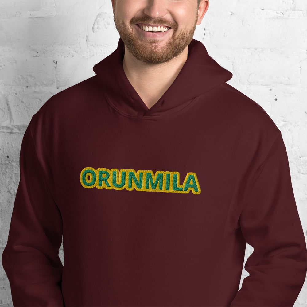 Egbe Iré Àwo Logo IFA Lucumi Orunmila embroidered Unisex Hoodie