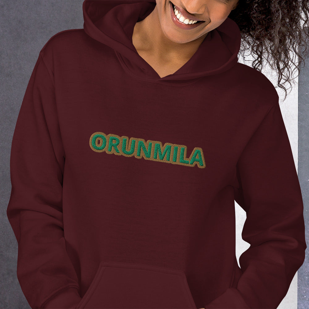 Egbe iré awo logo embroidered Orunmila IFA Isese Unisex Hoodie