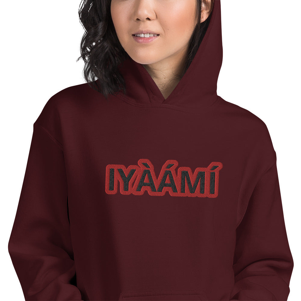 Egbe Iré ÀWO Logo Iyaami embroidered Aje 5 Unisex Hoodie