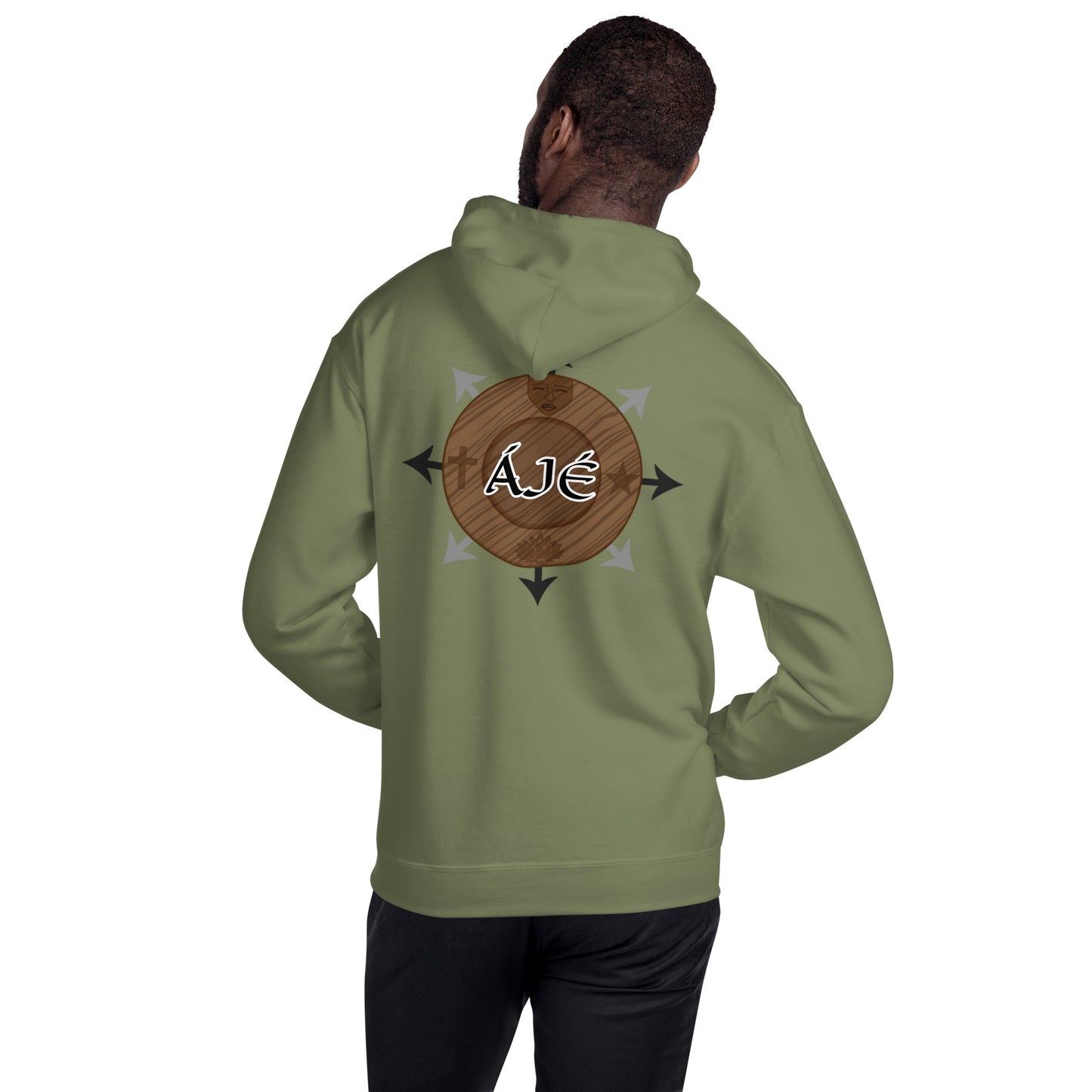 Egbe Iré ÀWO Logo Orunmila embroidered Aje 3 Unisex Hoodie