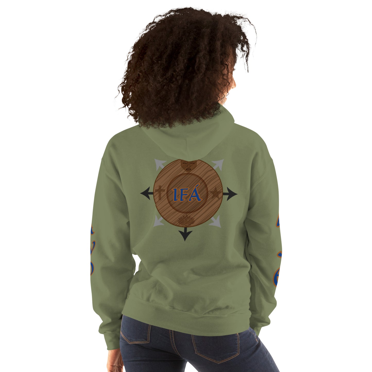 Egbe Ire Awo 2 Logo Blue Unisex Hoodie