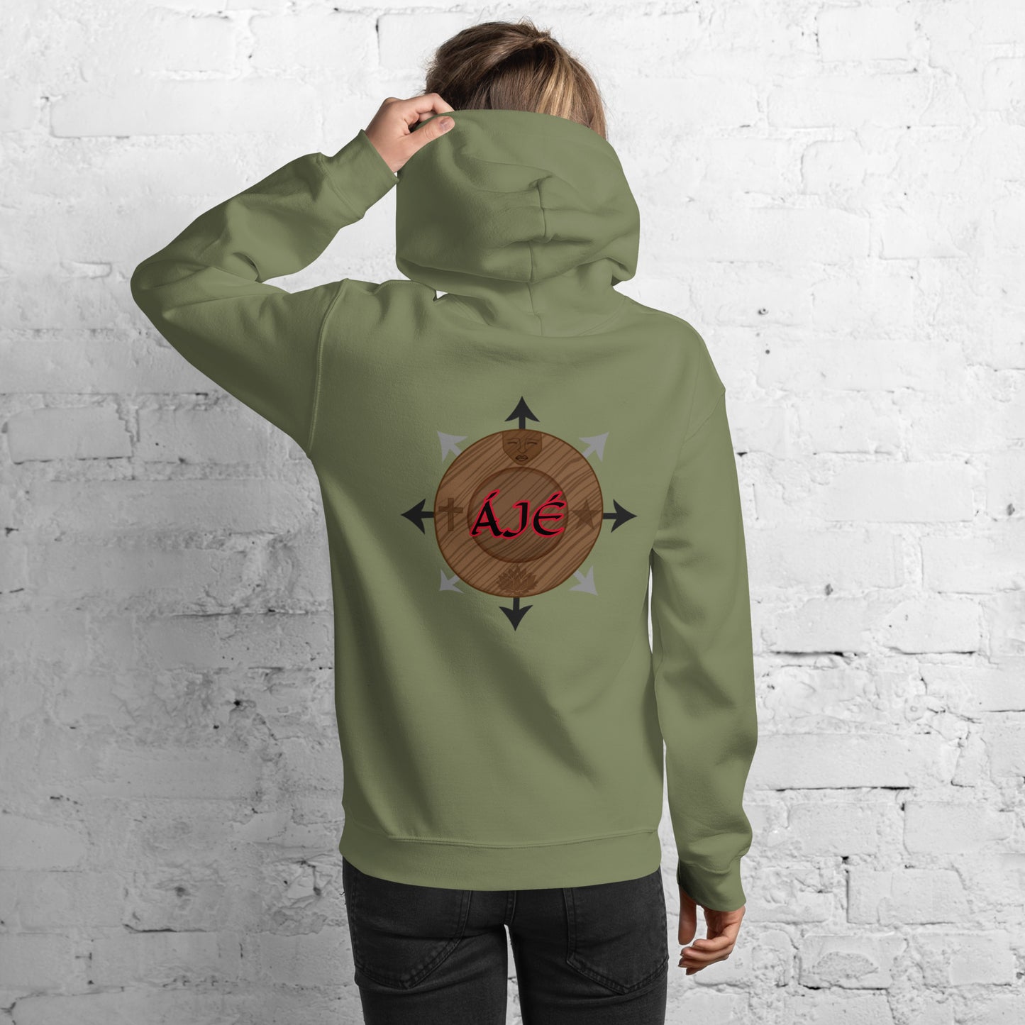 Egbe Iré ÀWO Logo Orunmila embroidered Aje 5 Unisex Hoodie