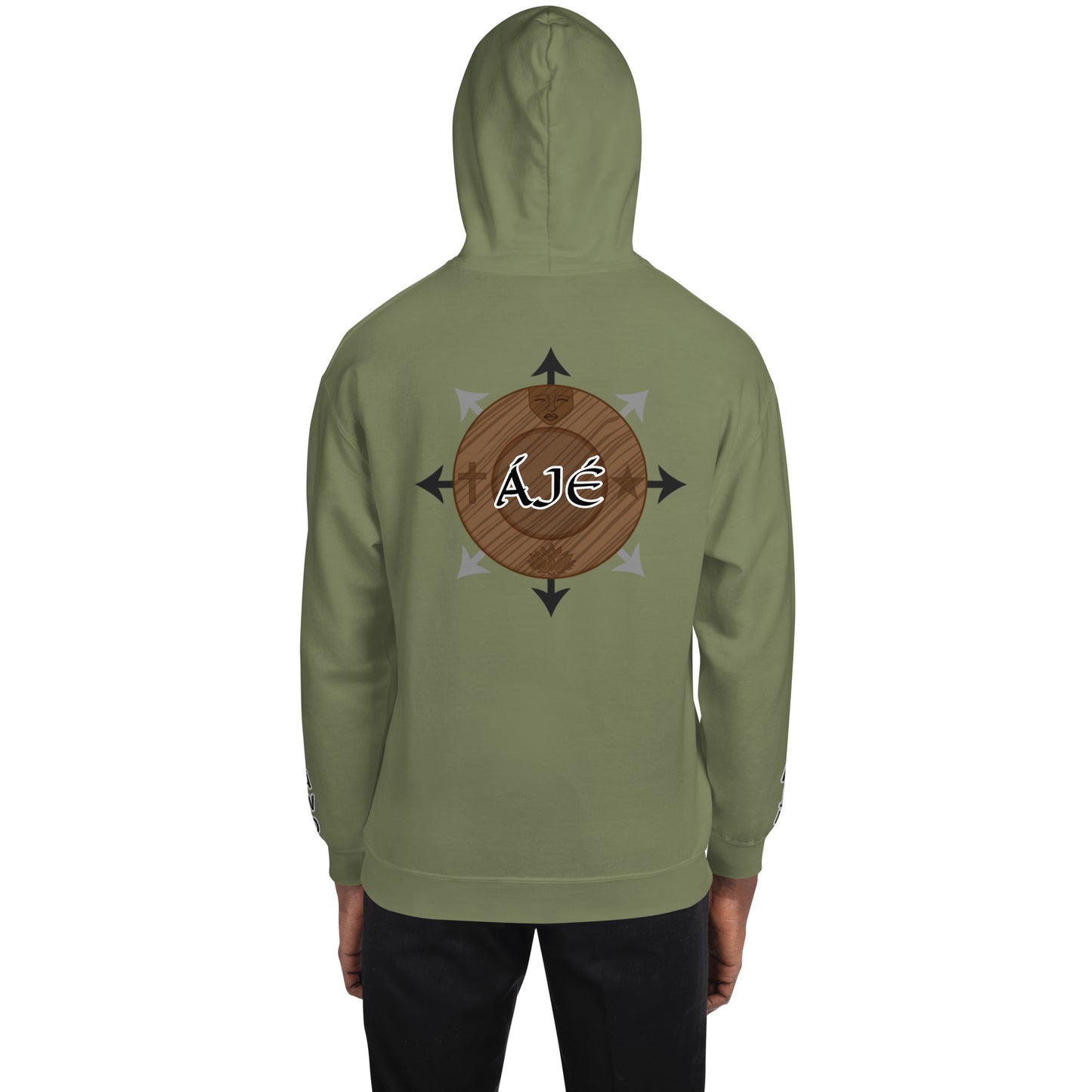 Egbe Iré ÀWO Logo Orunmila embroidered Aje 3 Unisex Hoodie