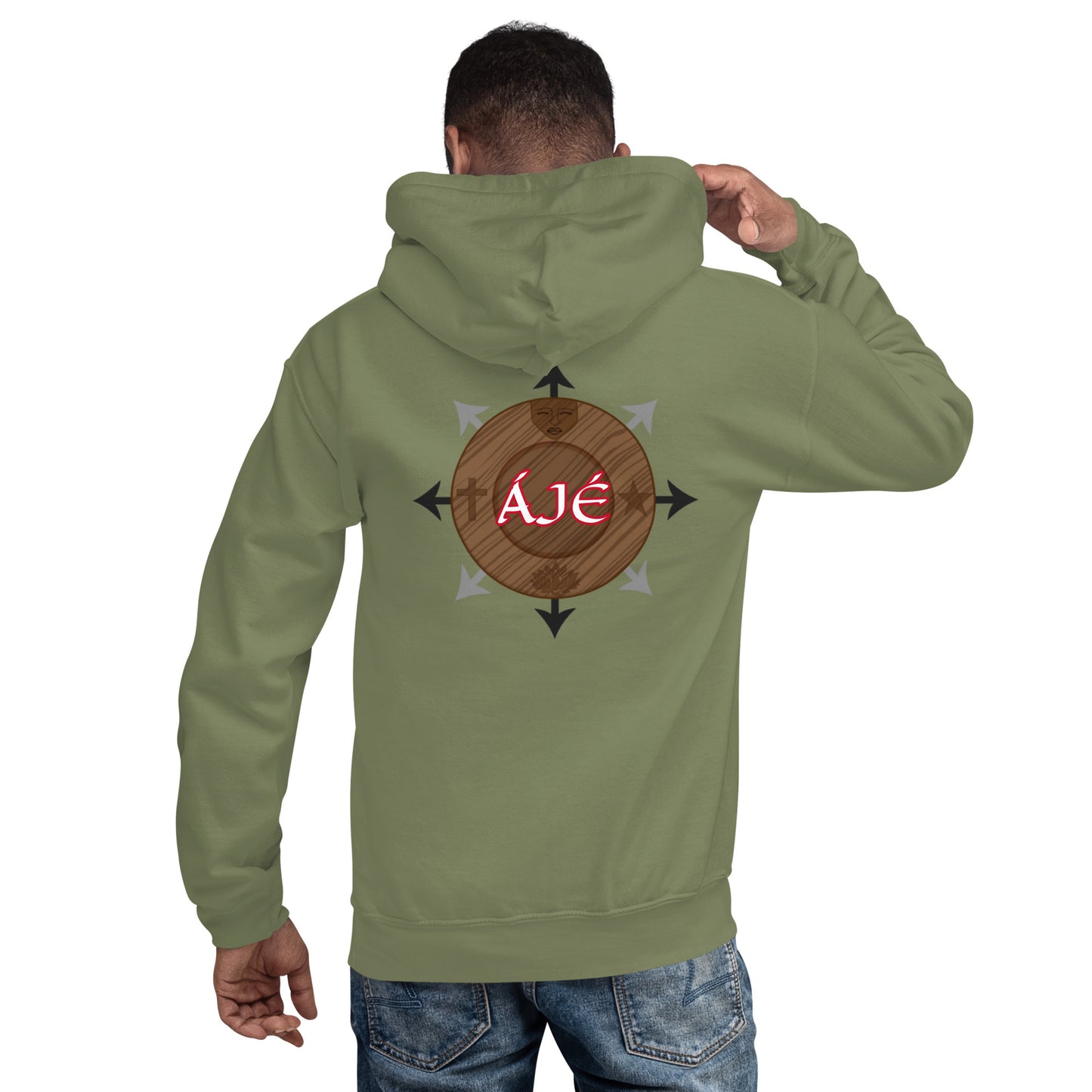 Egbe Iré ÀWO Logo Orunmila embroidered Aje 1 Unisex Hoodie