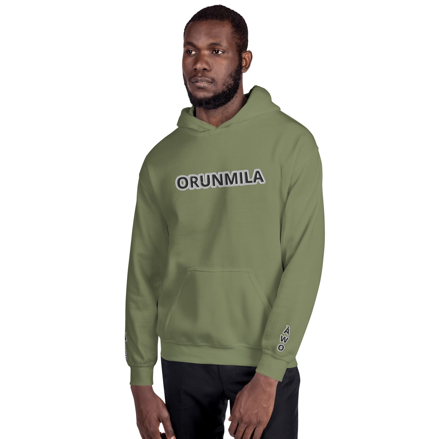 Egbe Iré ÀWO Logo Orunmila embroidered Aje 3 Unisex Hoodie