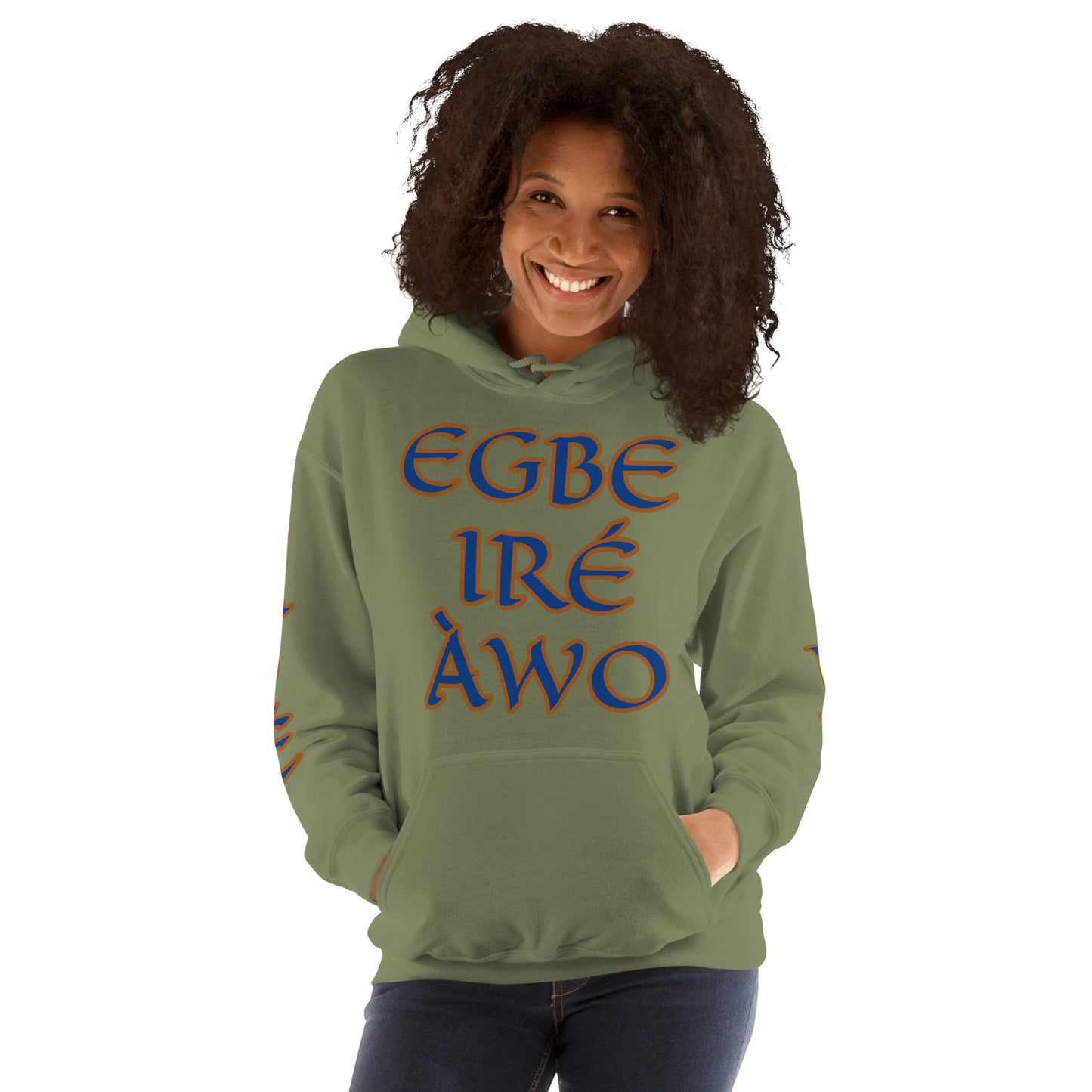 Egbe Ire Awo 2 Logo Blue Unisex Hoodie