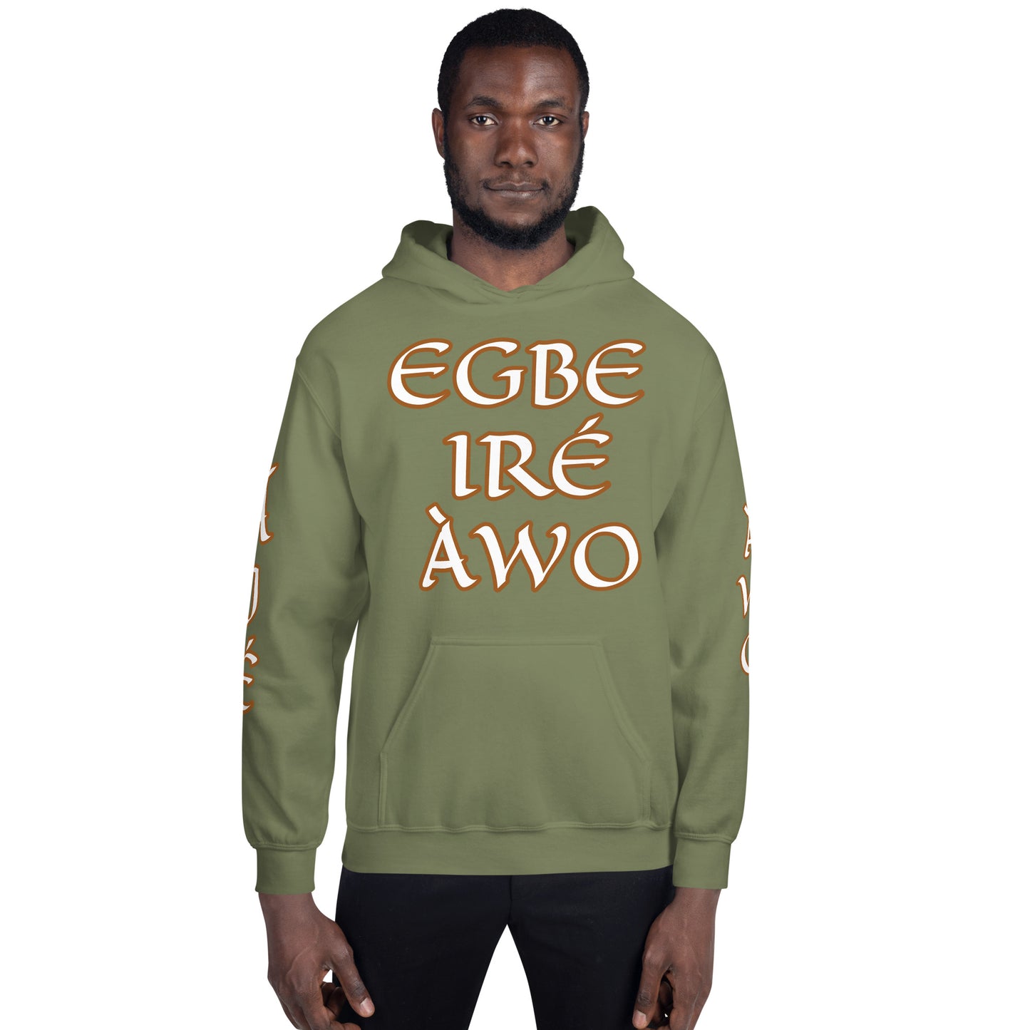 Egbe Ire Awo 2 Logo White Unisex Hoodie