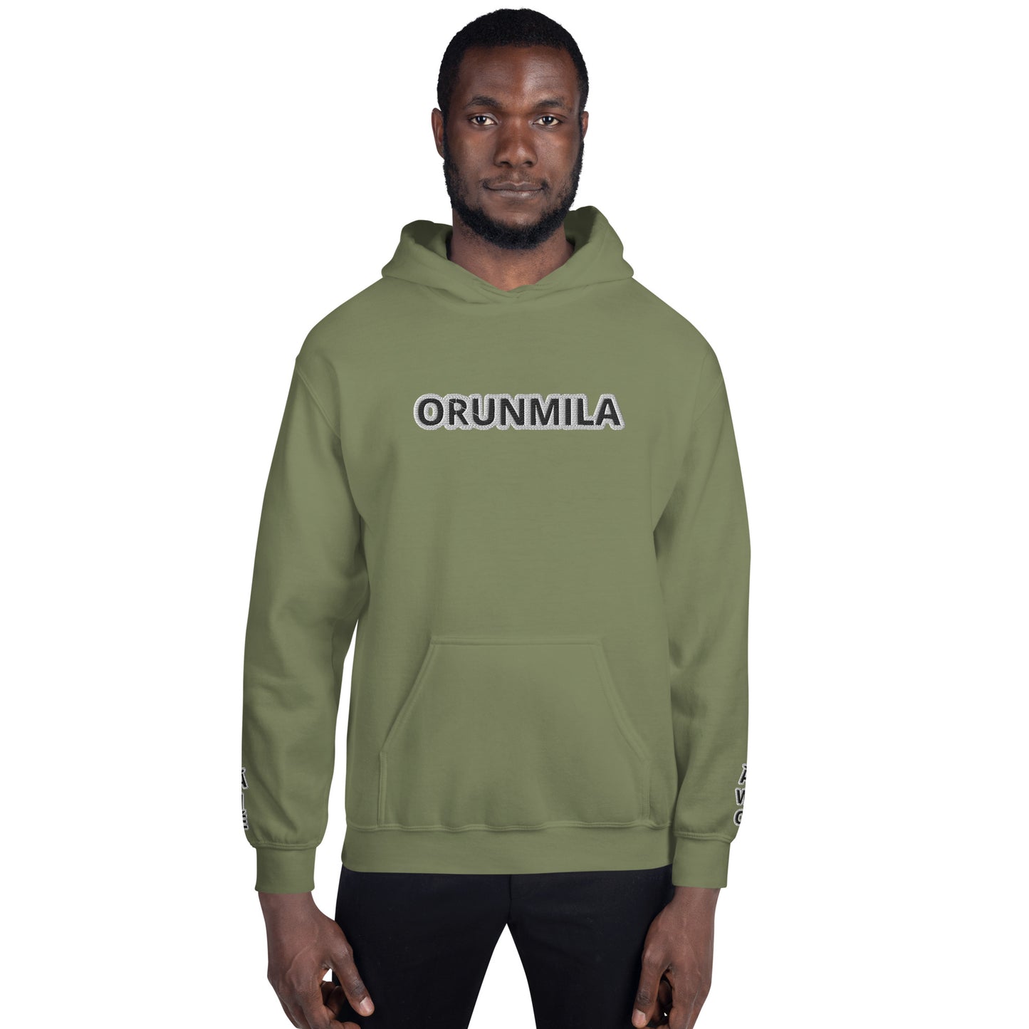 Egbe Iré ÀWO Logo Orunmila embroidered Aje 3 Unisex Hoodie