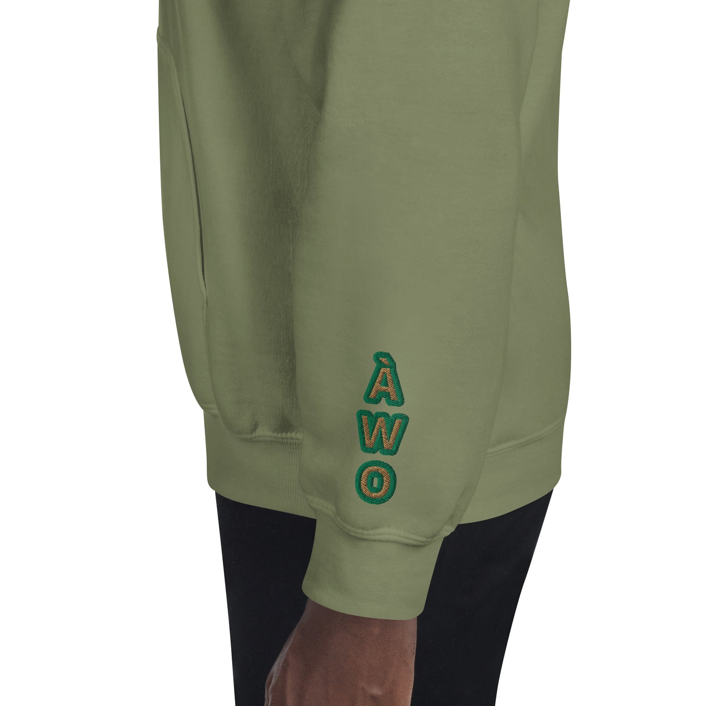 Egbe Iré ÀWO Logo Orunmila embroidered IFA Isese Reverse Unisex Hoodie