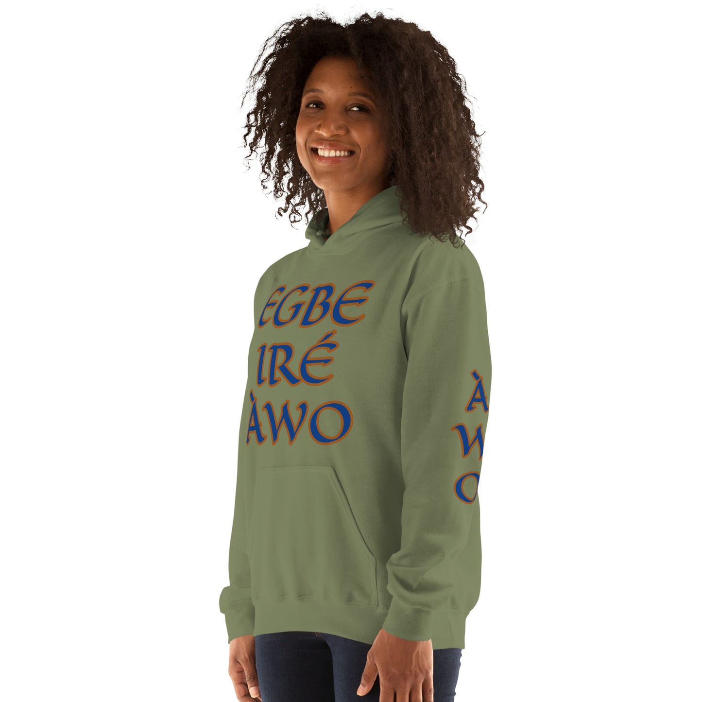 Egbe Ire Awo 2 Logo Blue Unisex Hoodie