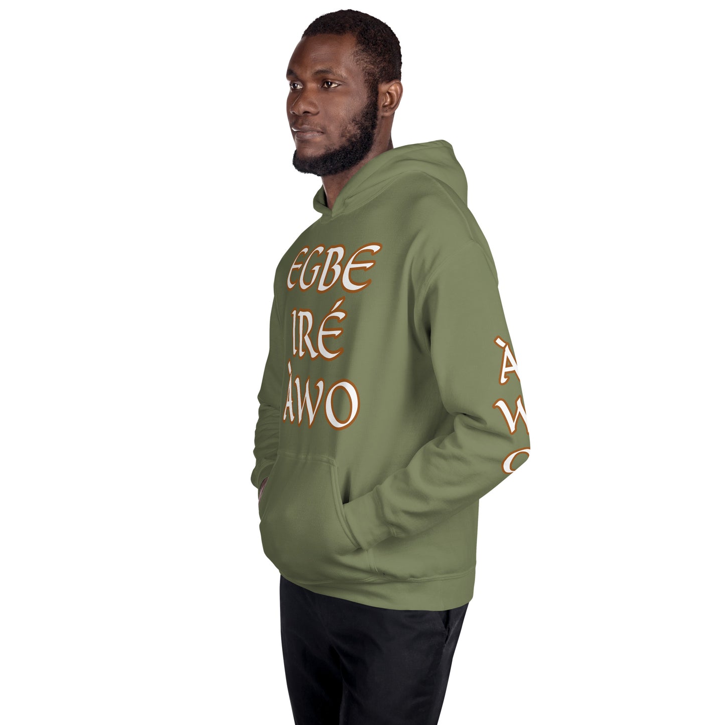 Egbe Ire Awo 2 Logo White Unisex Hoodie