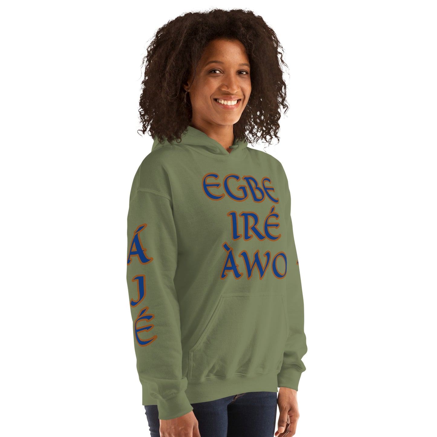 Egbe Ire Awo 2 Logo Blue Unisex Hoodie