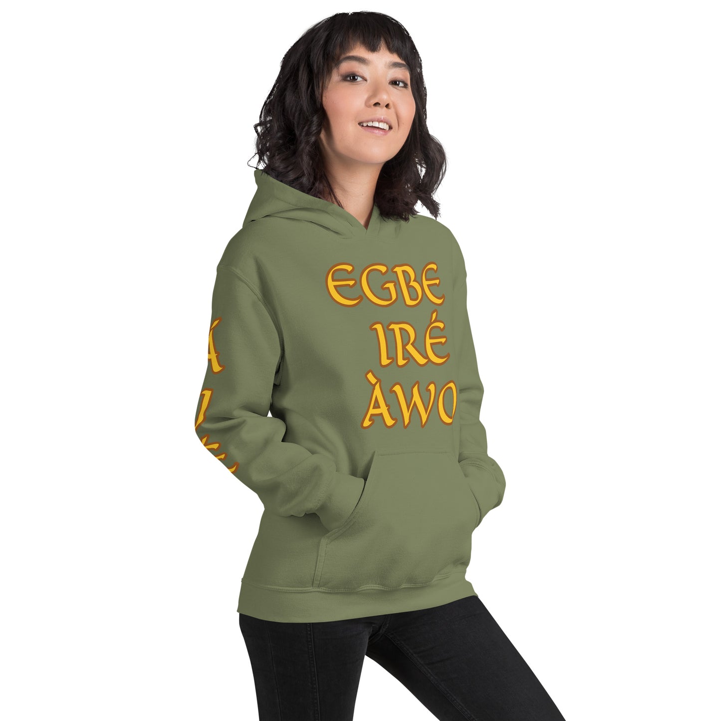 Egbe Ire Awo 2 Logo Yellow Unisex Hoodie