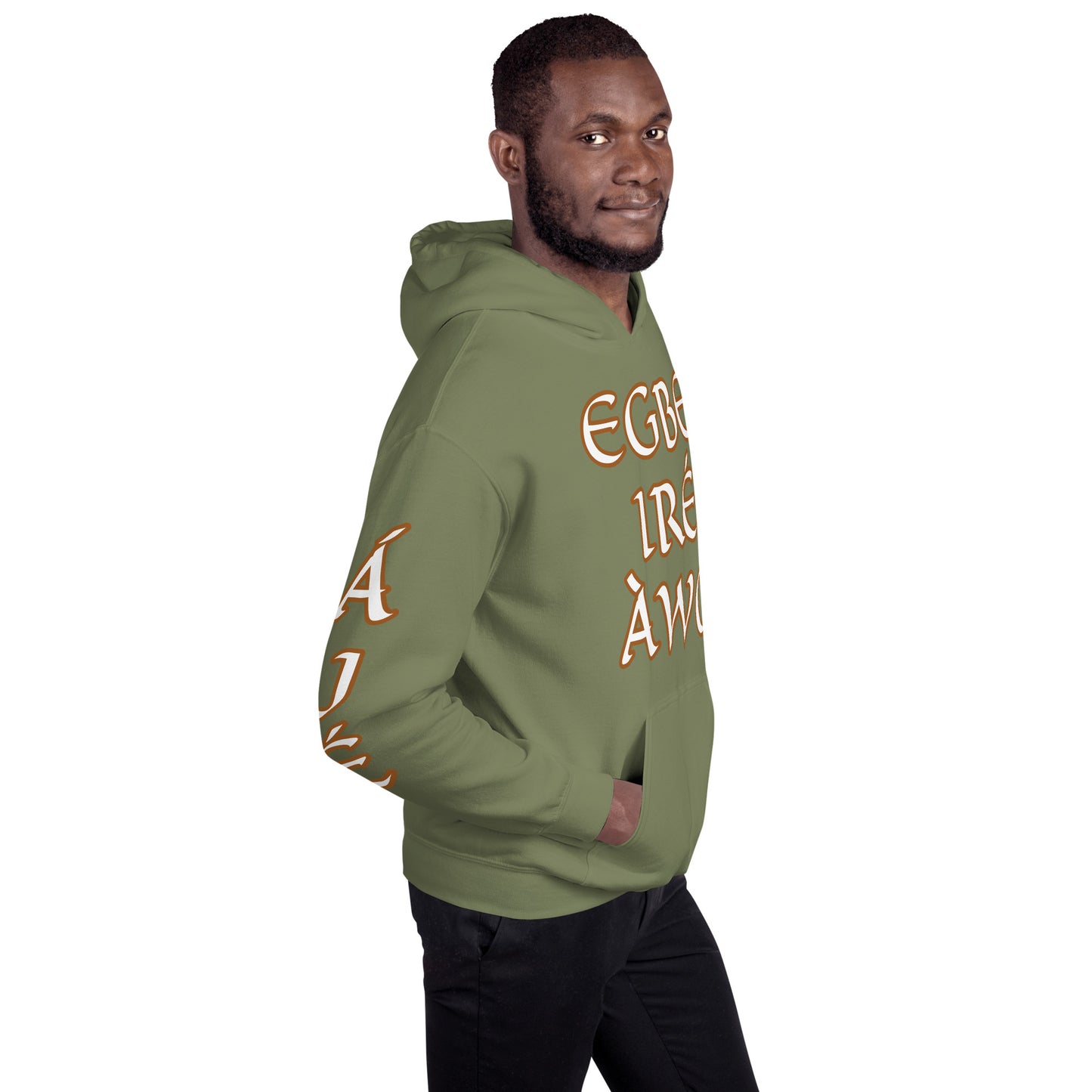 Egbe Ire Awo 2 Logo White Unisex Hoodie