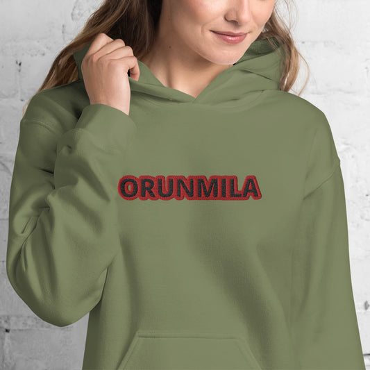 Egbe Iré ÀWO Logo Orunmila embroidered Aje 5 Unisex Hoodie