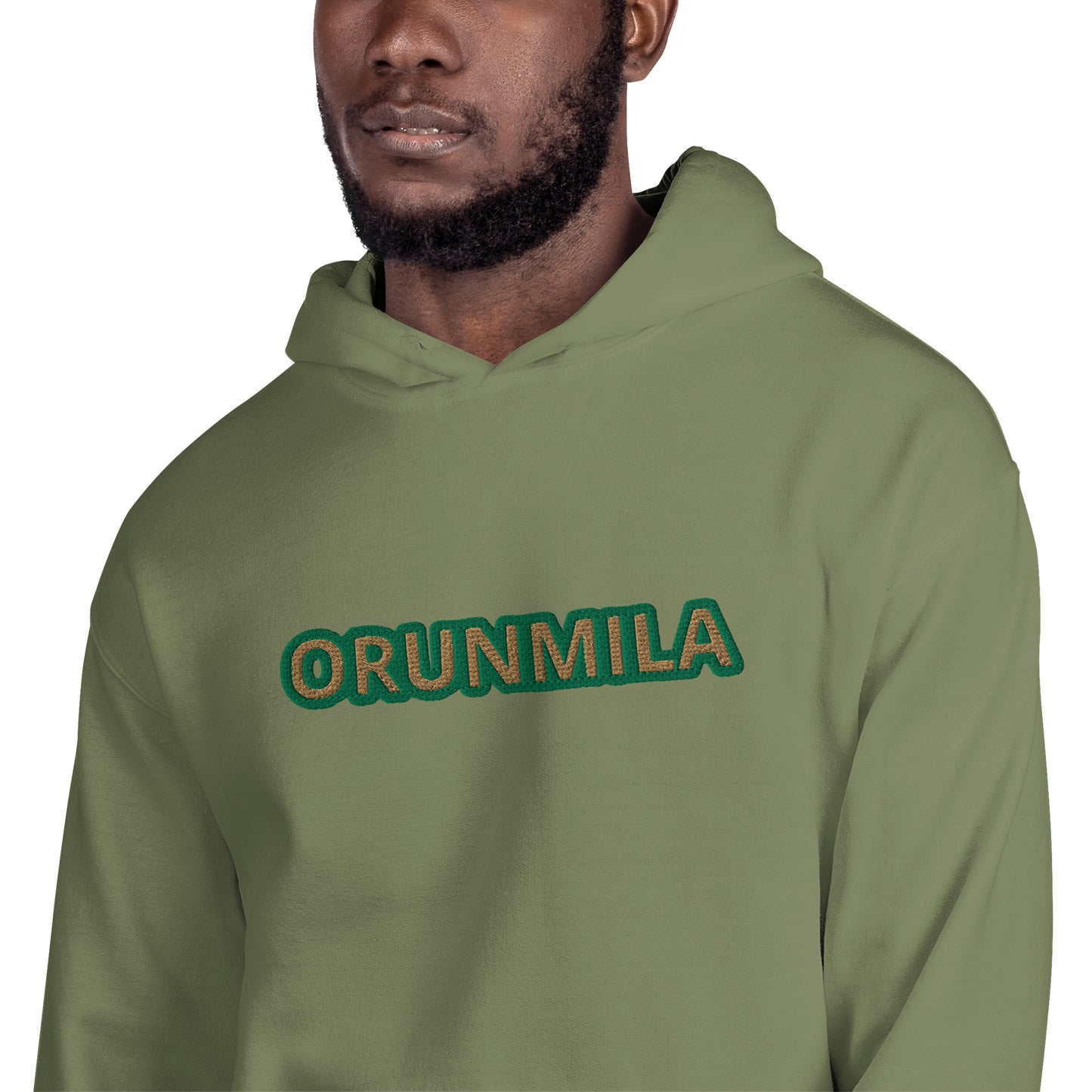 Egbe Iré ÀWO Logo Orunmila embroidered IFA Isese Reverse Unisex Hoodie