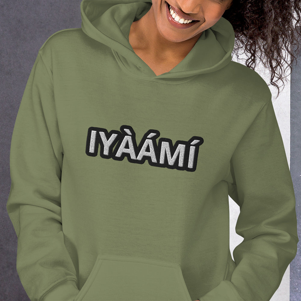 Egbe Iré ÀWO Logo Iyaami embroidered Aje 2 Unisex Hoodie