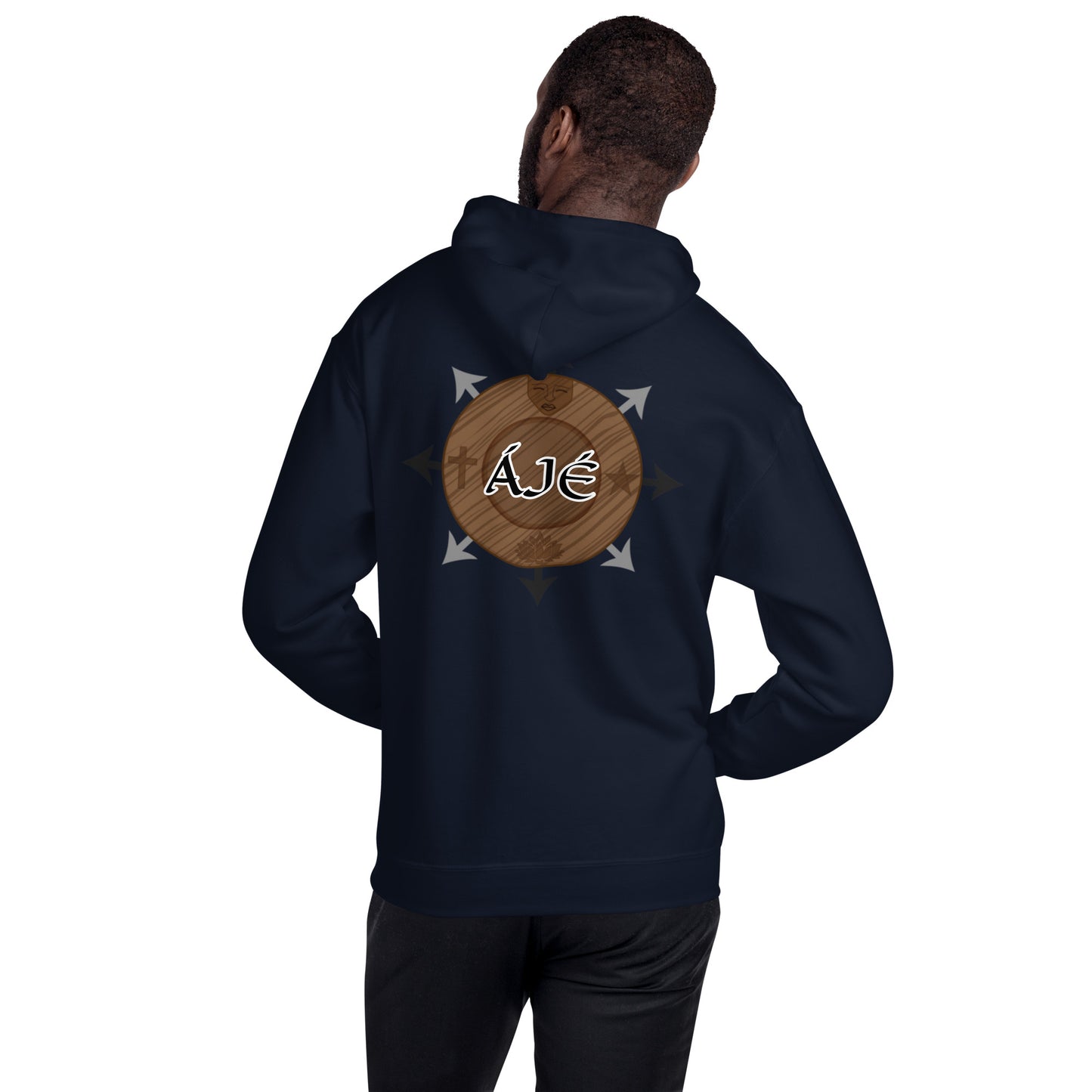 Egbe Iré ÀWO Logo Orunmila embroidered Aje 3 Unisex Hoodie