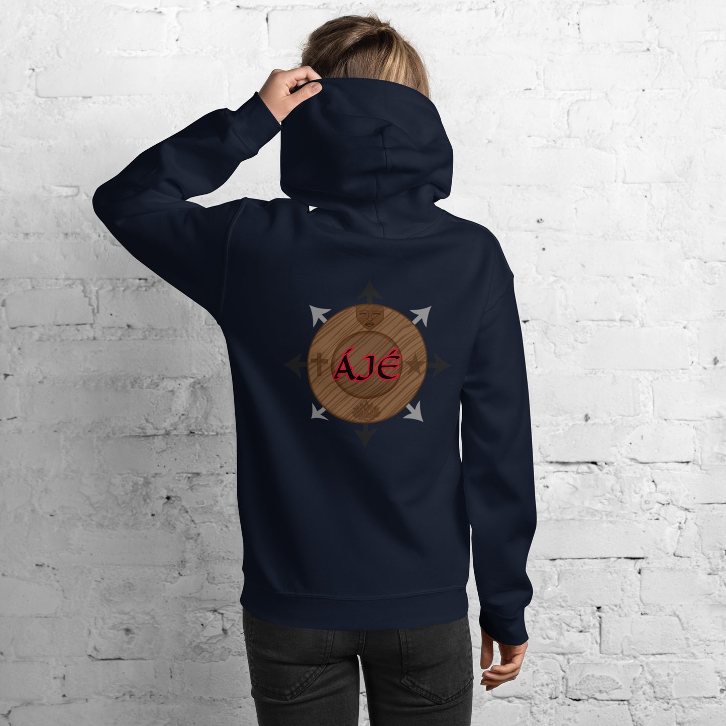 Egbe Iré ÀWO Logo Orunmila embroidered Aje 5 Unisex Hoodie