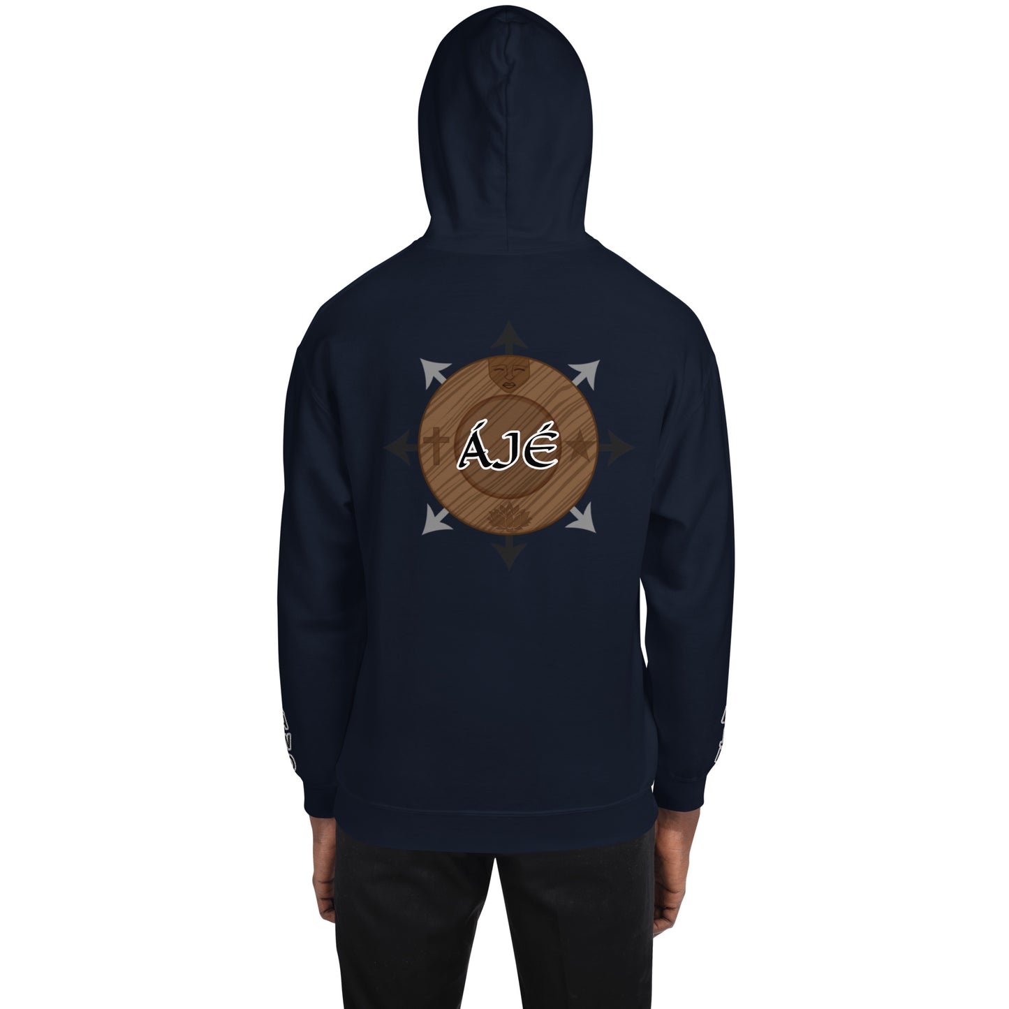 Egbe Iré ÀWO Logo Orunmila embroidered Aje 3 Unisex Hoodie