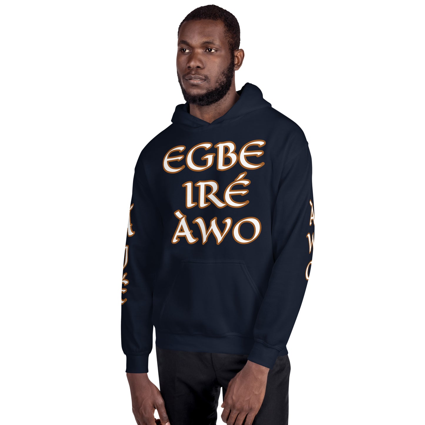 Egbe Ire Awo 2 Logo White Unisex Hoodie